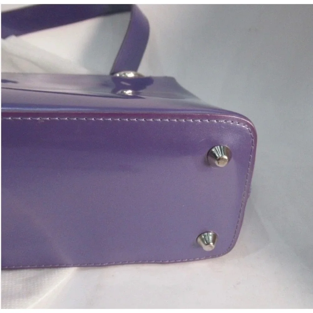 Beijo by Susan Handley Vintage Retro Purple Patent Shoulder Bag Y2K Purse